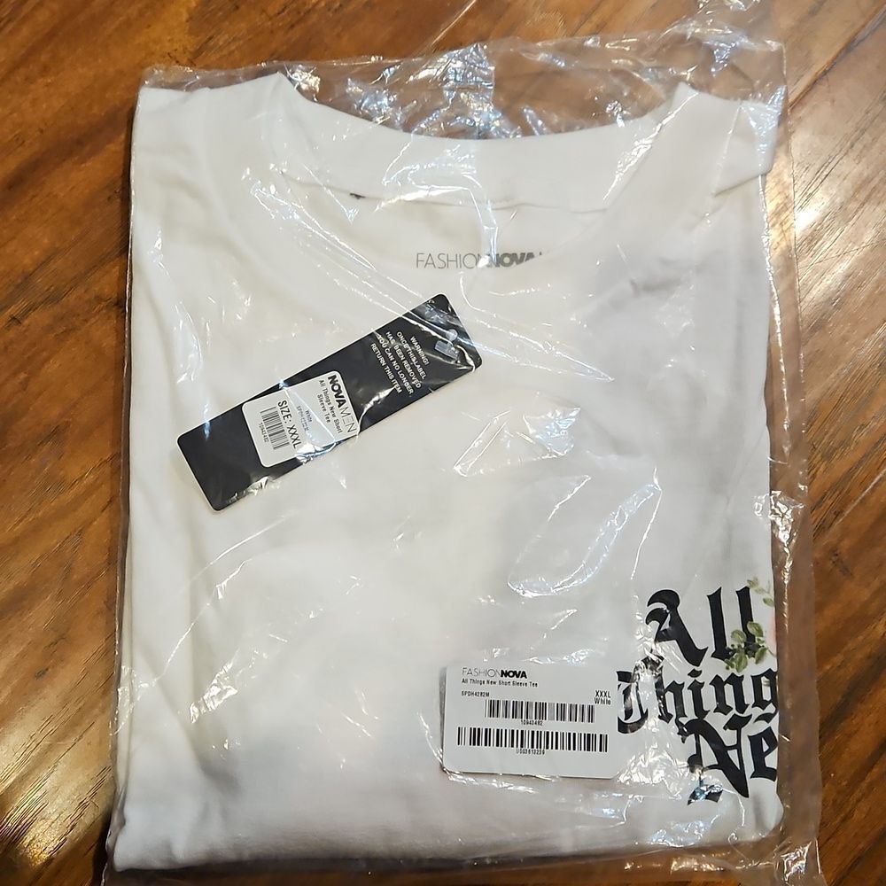 Graphic All Things New Short Sleeve White Tee - Picture 5 of 5
